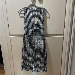 Black and White Gingham Sleeveless Dress